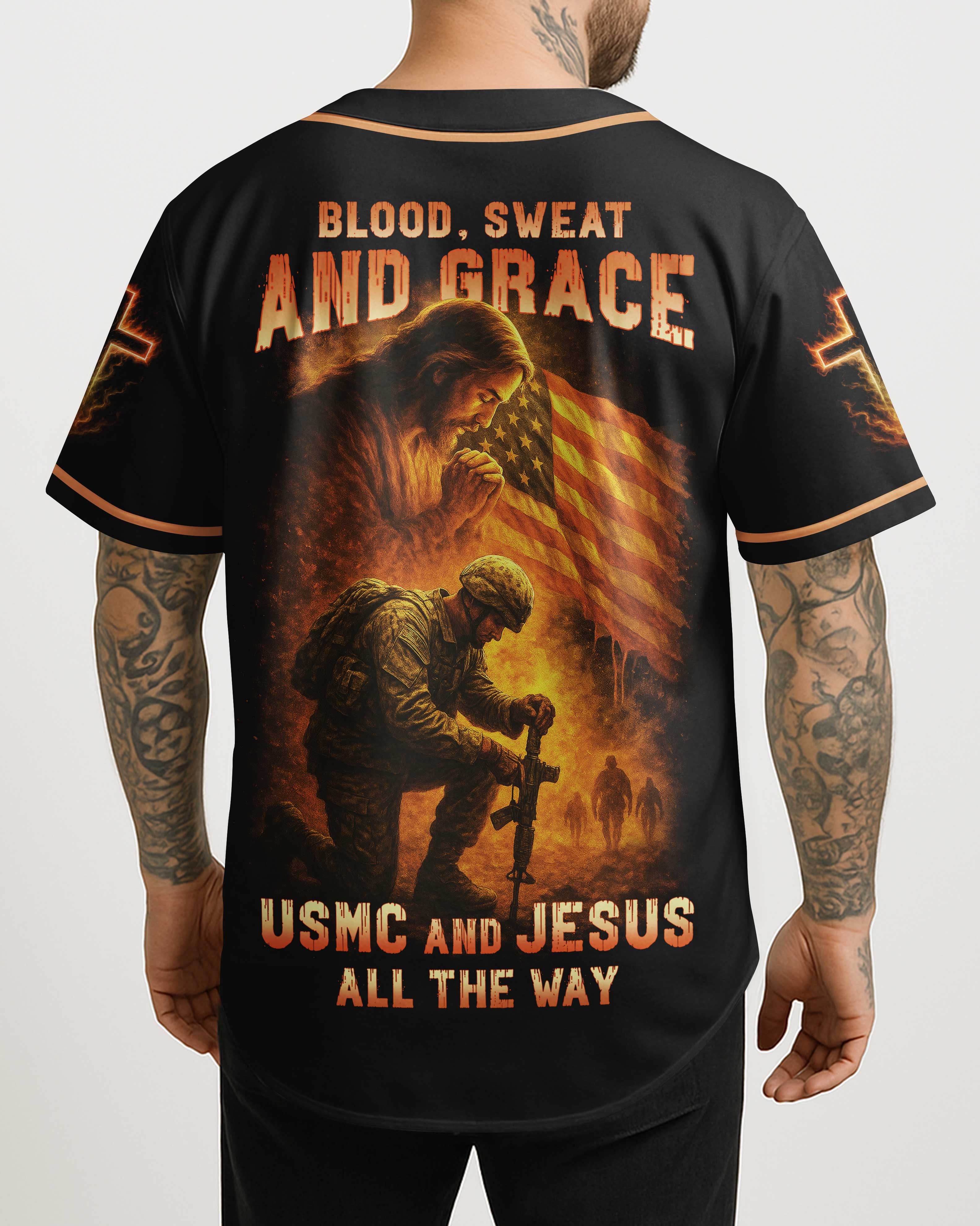 Blood Sweat And Grace All Over Print Jersey