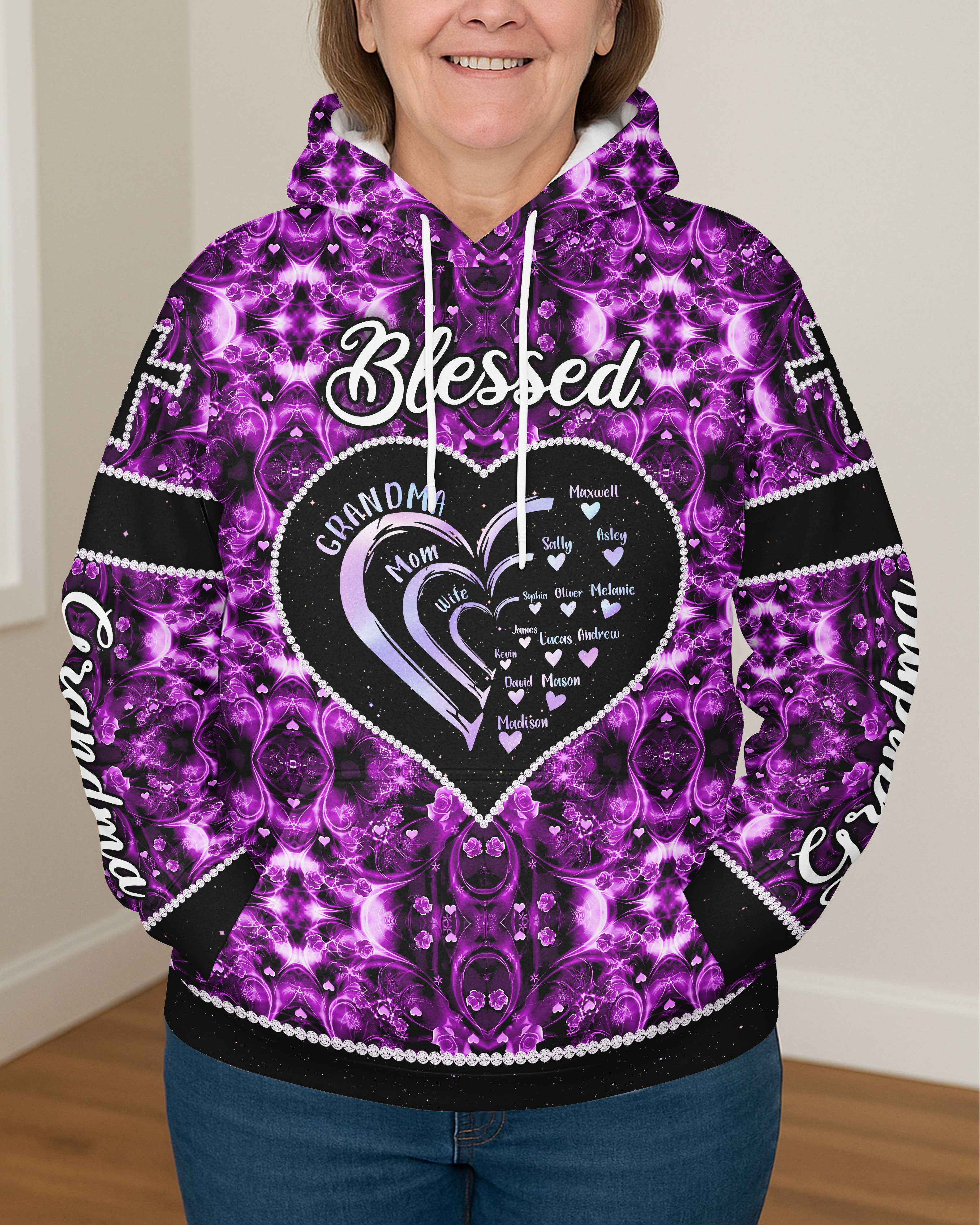 Blessed Grandma Mom Wife All Over Print Shirt