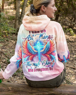 I Can Do All Things Through Christ Who Strengthens Me All Over Print Zip Hoodie