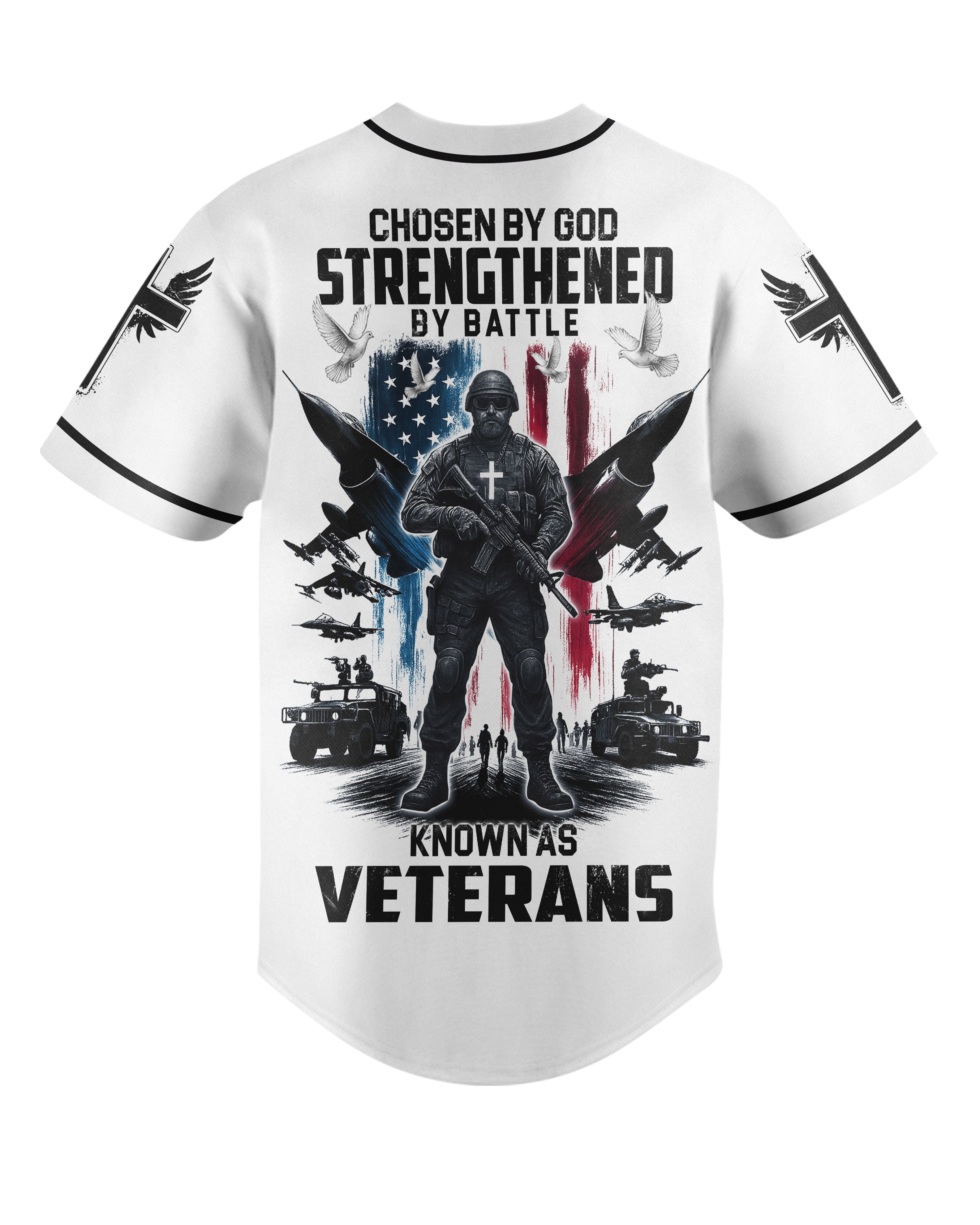Chosen By God Strengthened By Battle Jersey