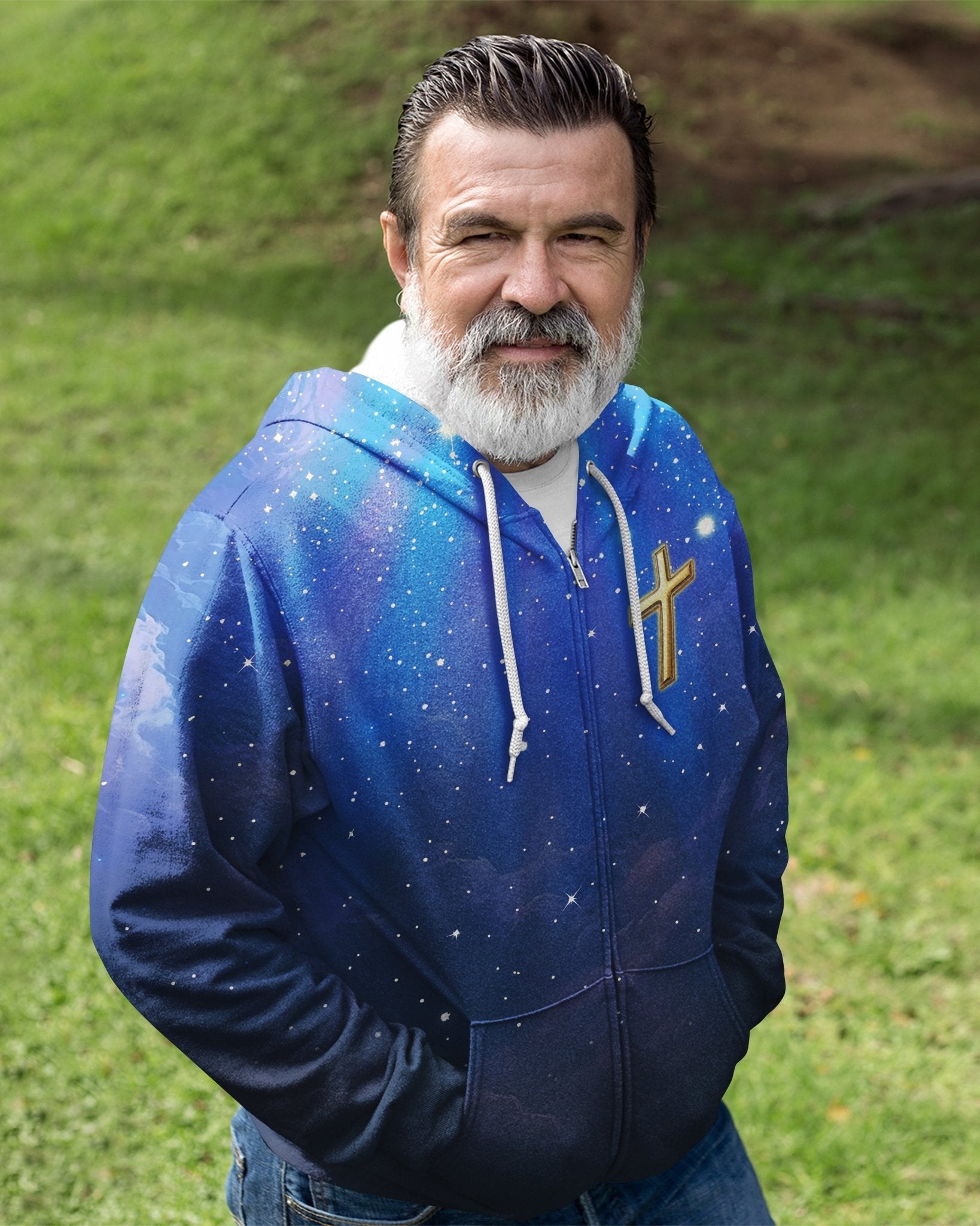 Faith Can Move Mountains All Over Print Zip Hoodie