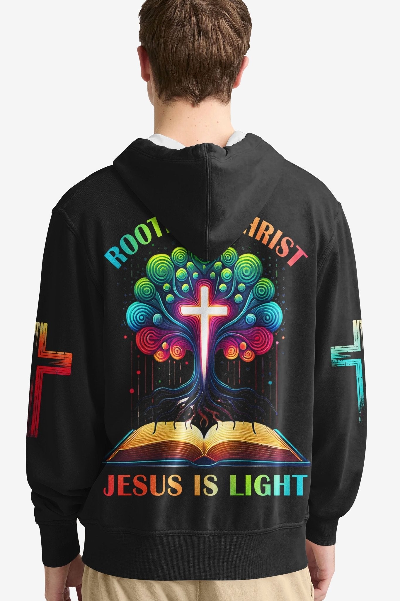 Rooted In Christ Jesus Is Light All Over Print Hoodie