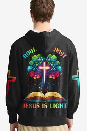Rooted In Christ Jesus Is Light All Over Print Hoodie
