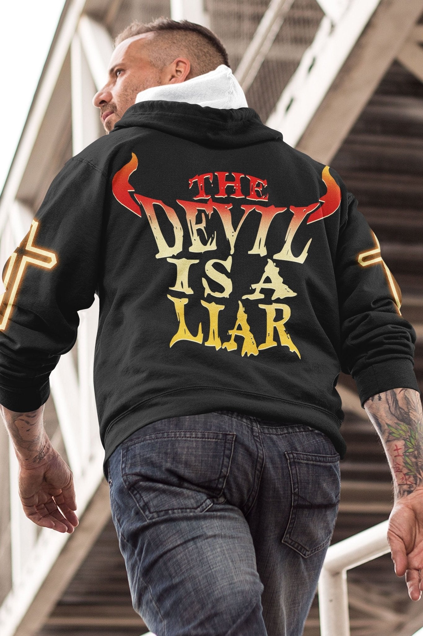 The Devil Is A Liar All Over Print Hoodie