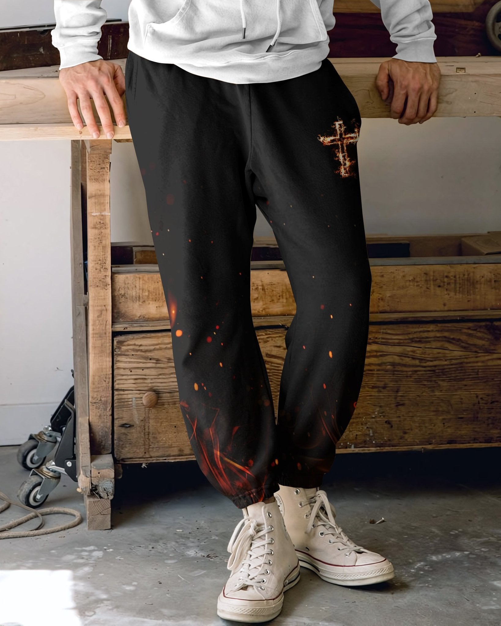 Baptized In Fire Matthew 3:11 All Over Print Jogger Pants