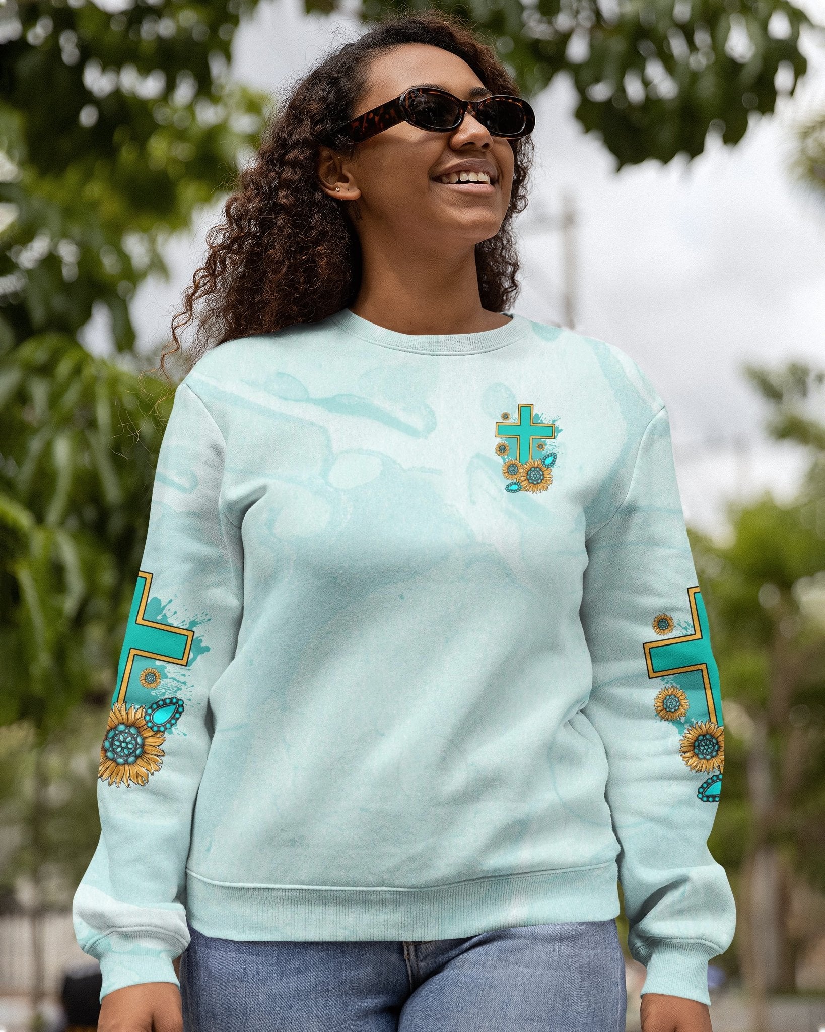 Jesus Take The Wheel All Over Print Sweater