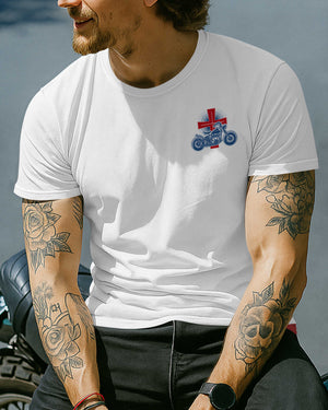 Red Ride And Blue All Over Print T-Shirt