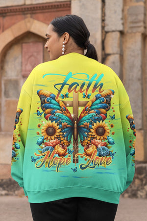 Faith Hope Love All Over Print Sweater