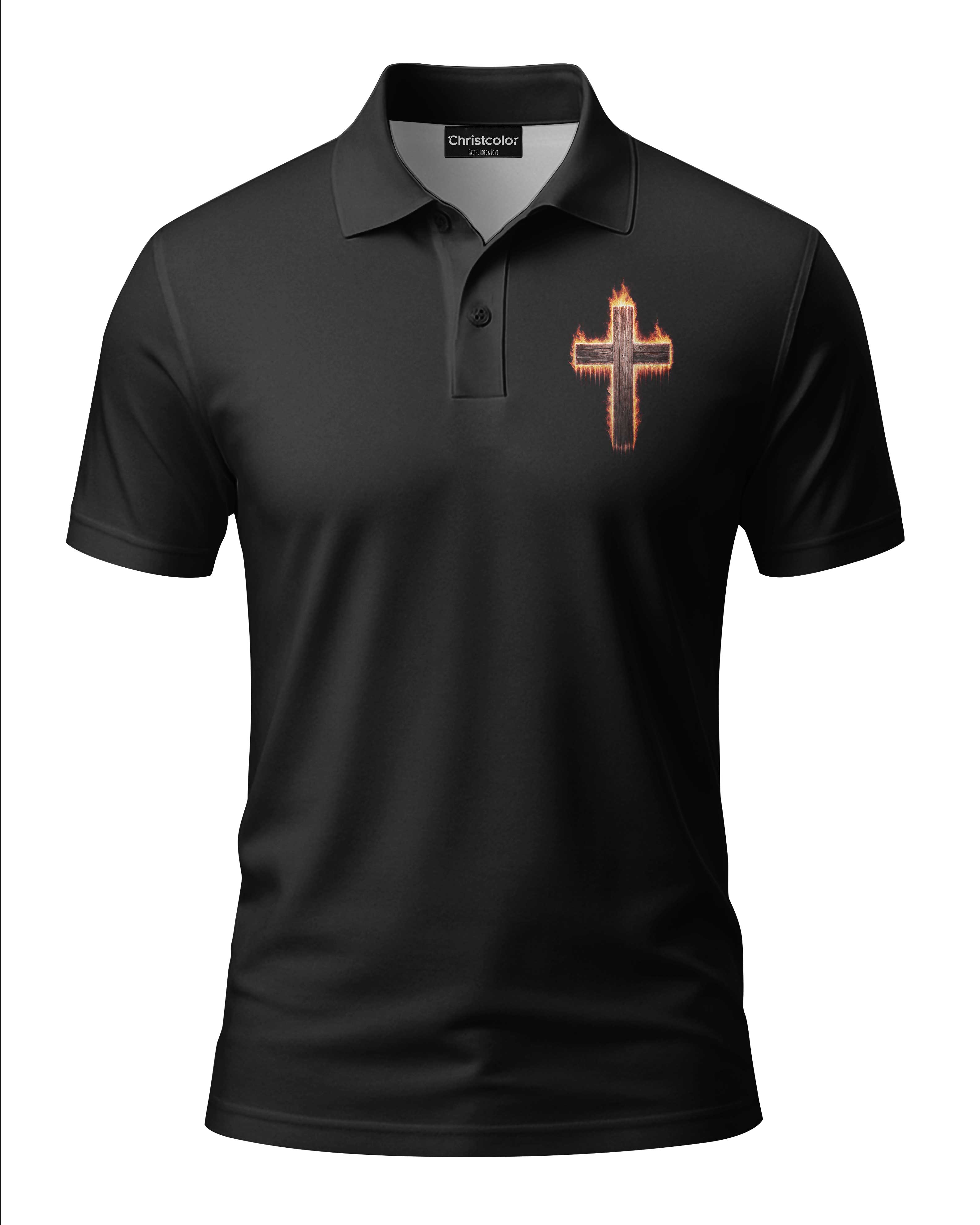 Two Wheels One Cross Endless Grace All Over Print Polo
