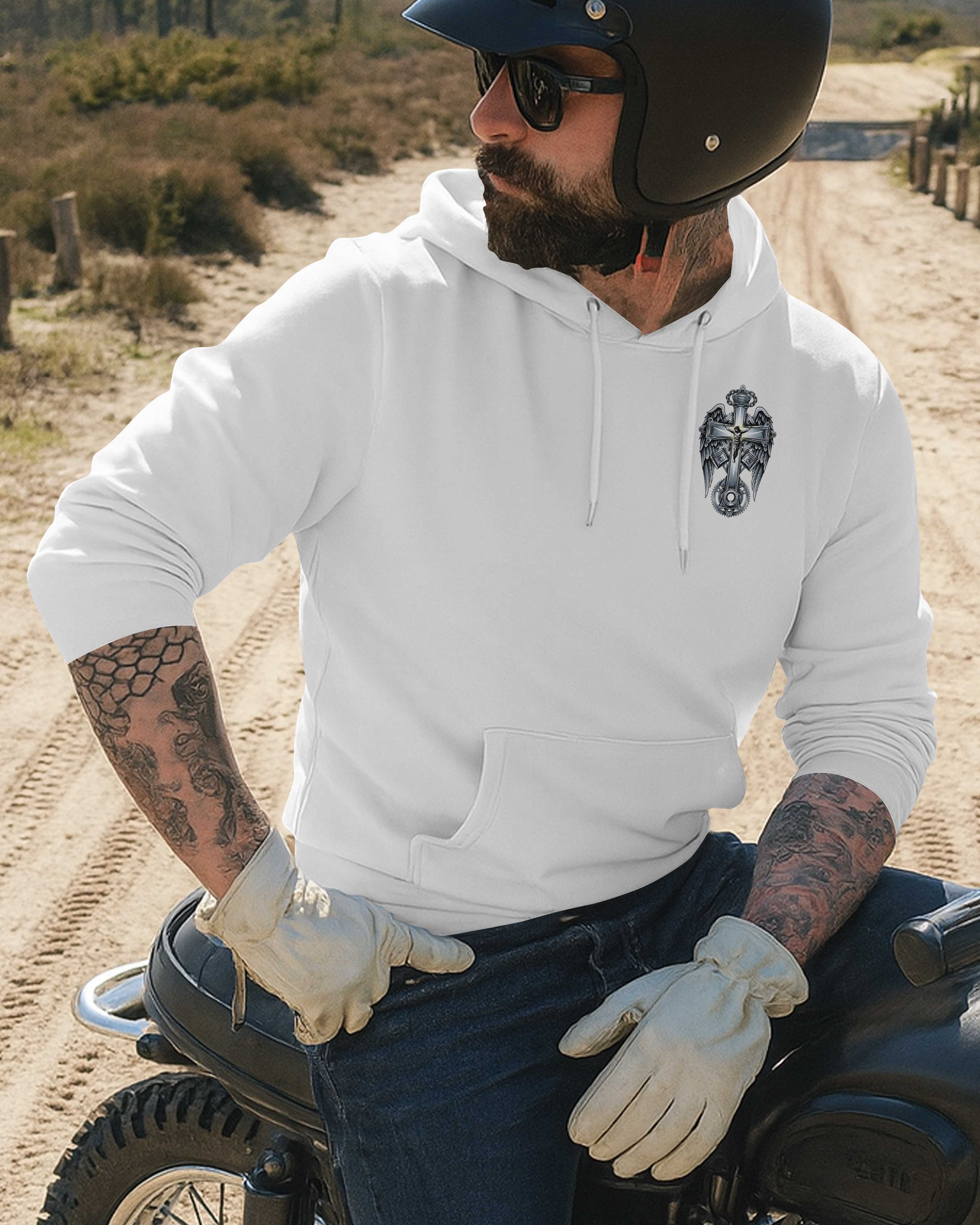 I Am A Simple Man I Like Motorcycles And Believe In Jesus Hoodie