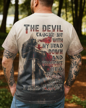The Devil Caught Me All Over Print T-Shirt