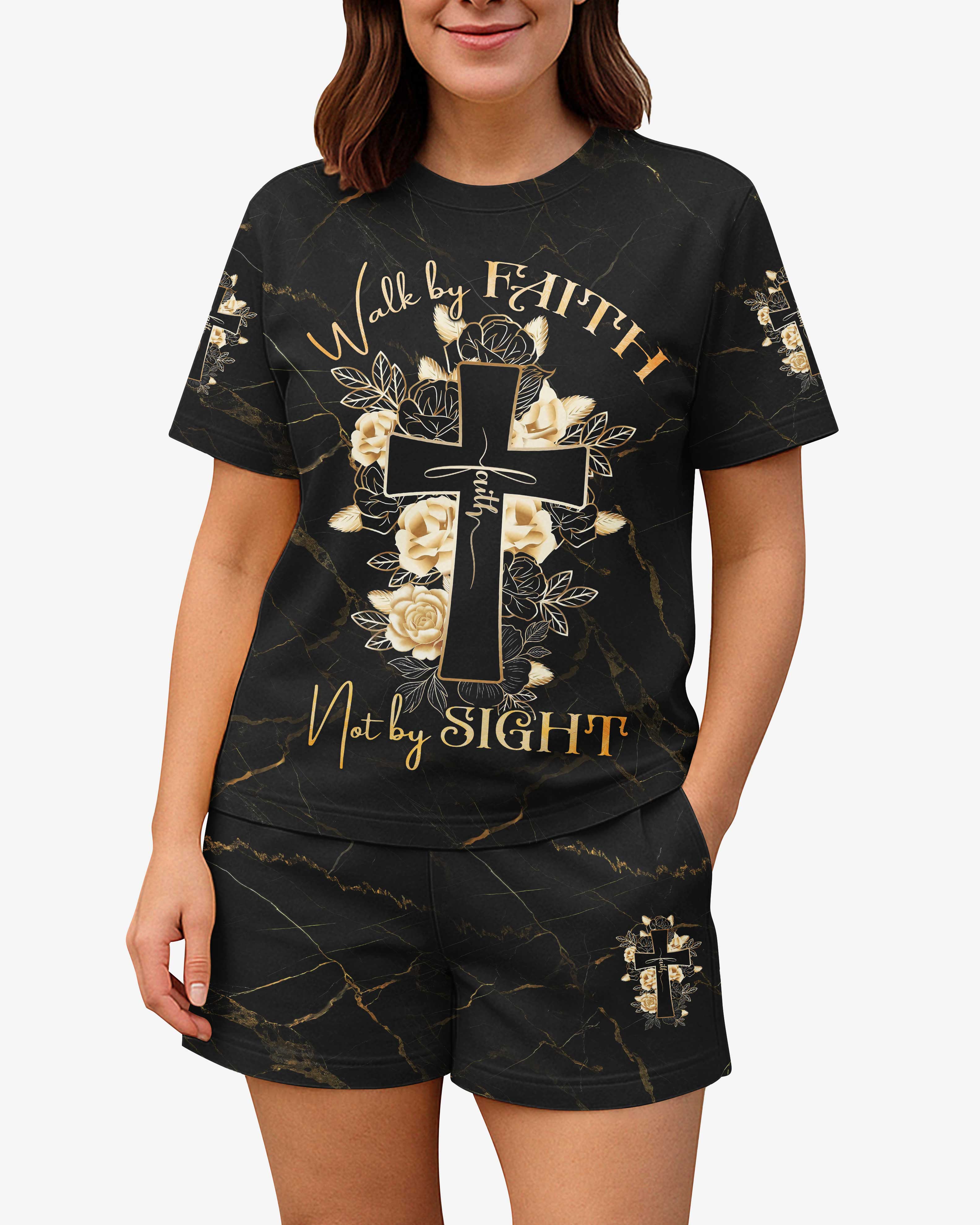 Walk By Sight All Over Print Summer Set