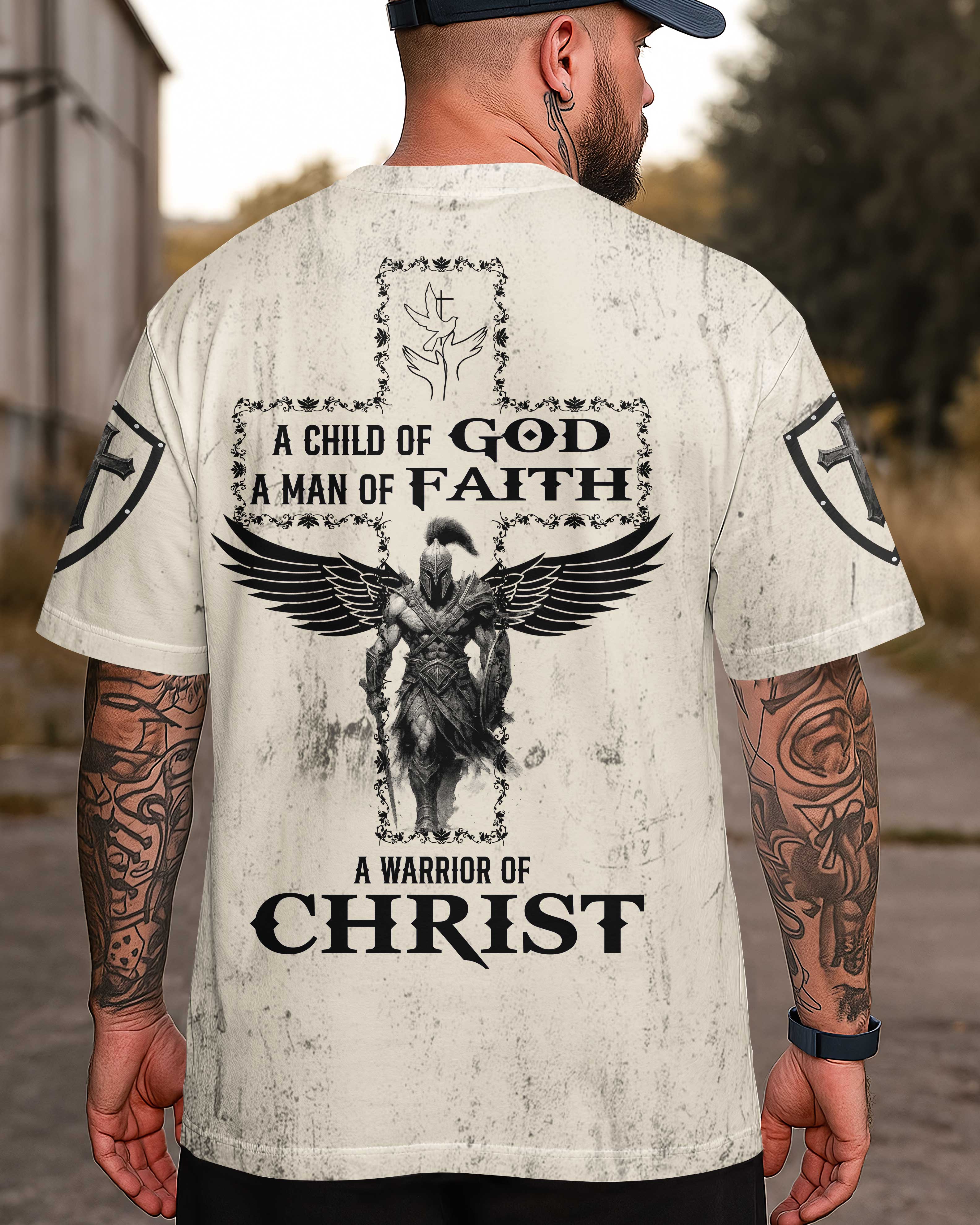 A Child Of God A Man Of Faith A Warrior Of Christ Shirt