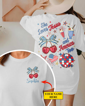 She Loves Jesus And America Too T-Shirt