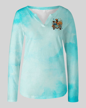 Jesus Take The Wheel All Over Print V-neck Long Sleeves Shirt