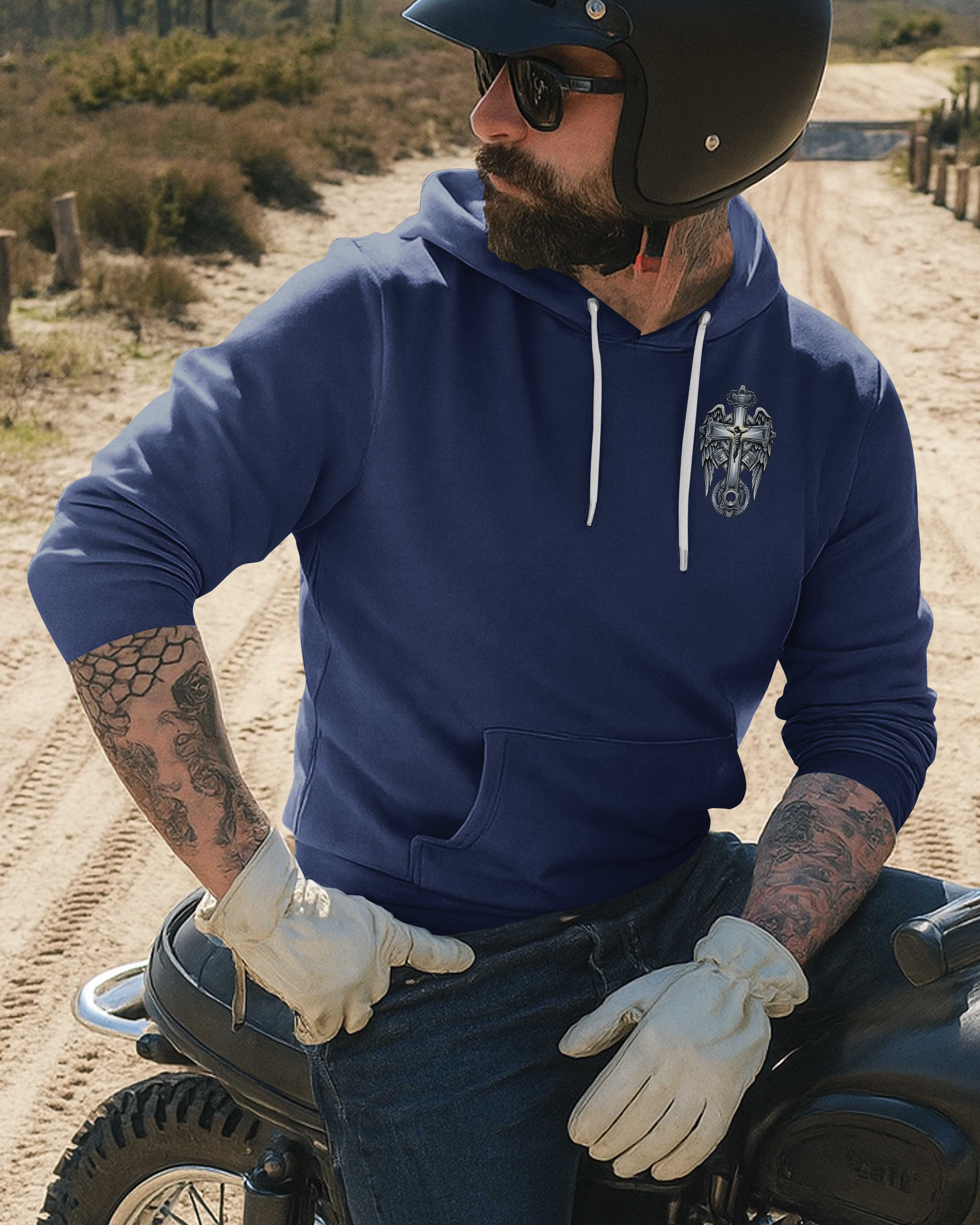 I Am A Simple Man I Like Motorcycles And Believe In Jesus Hoodie