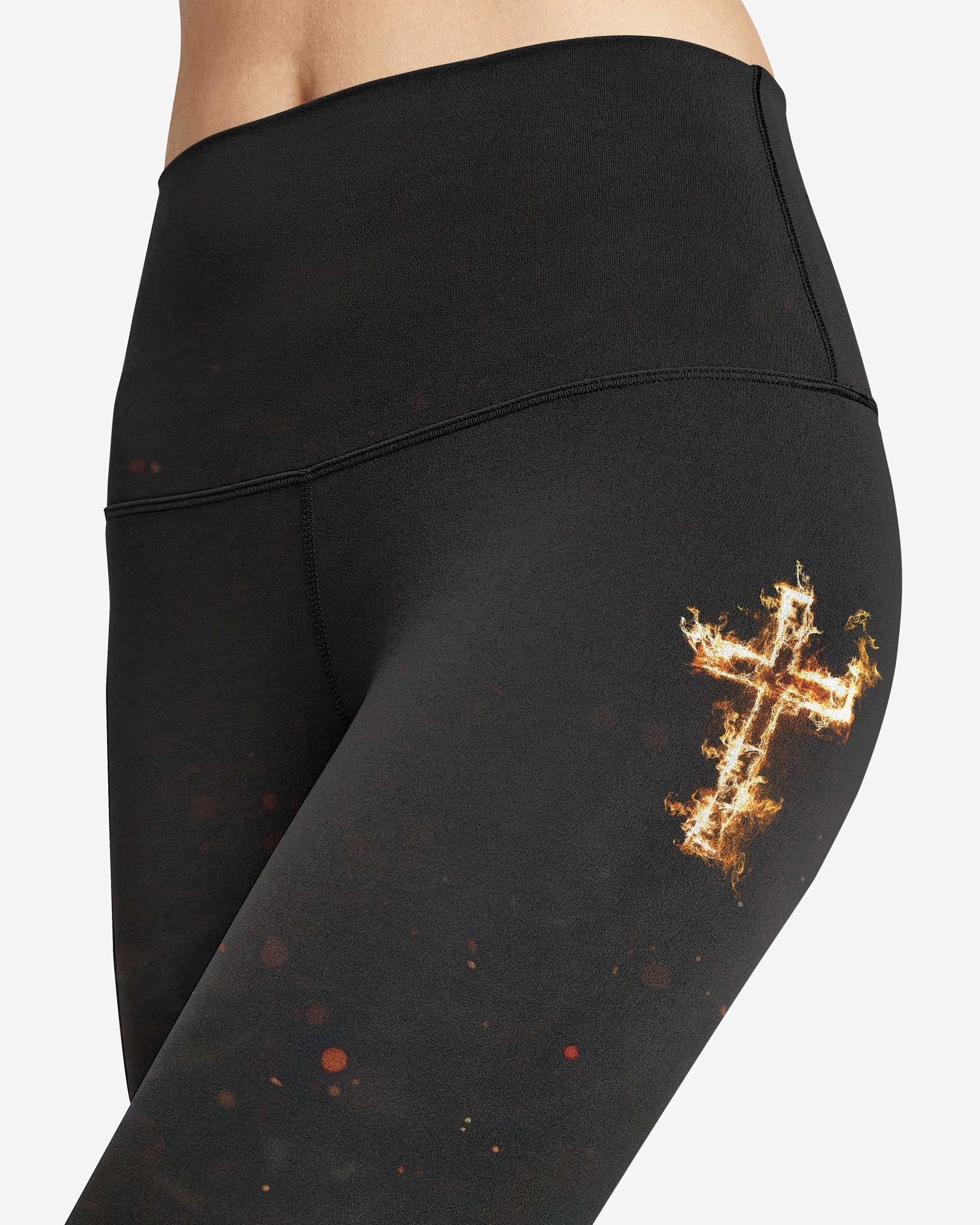 Baptized In Fire Matthew 3:11 All Over Print Leggings