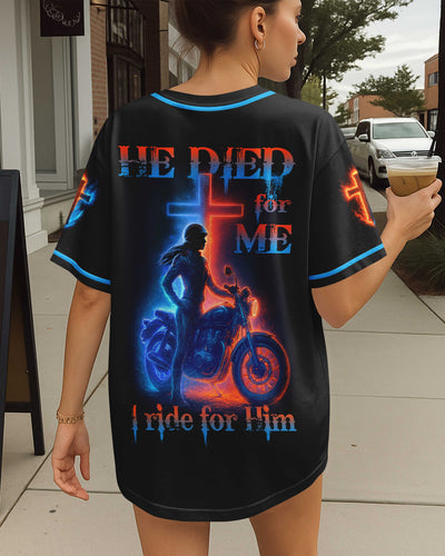 He Died For Me I Ride For Him All Over Print Jersey