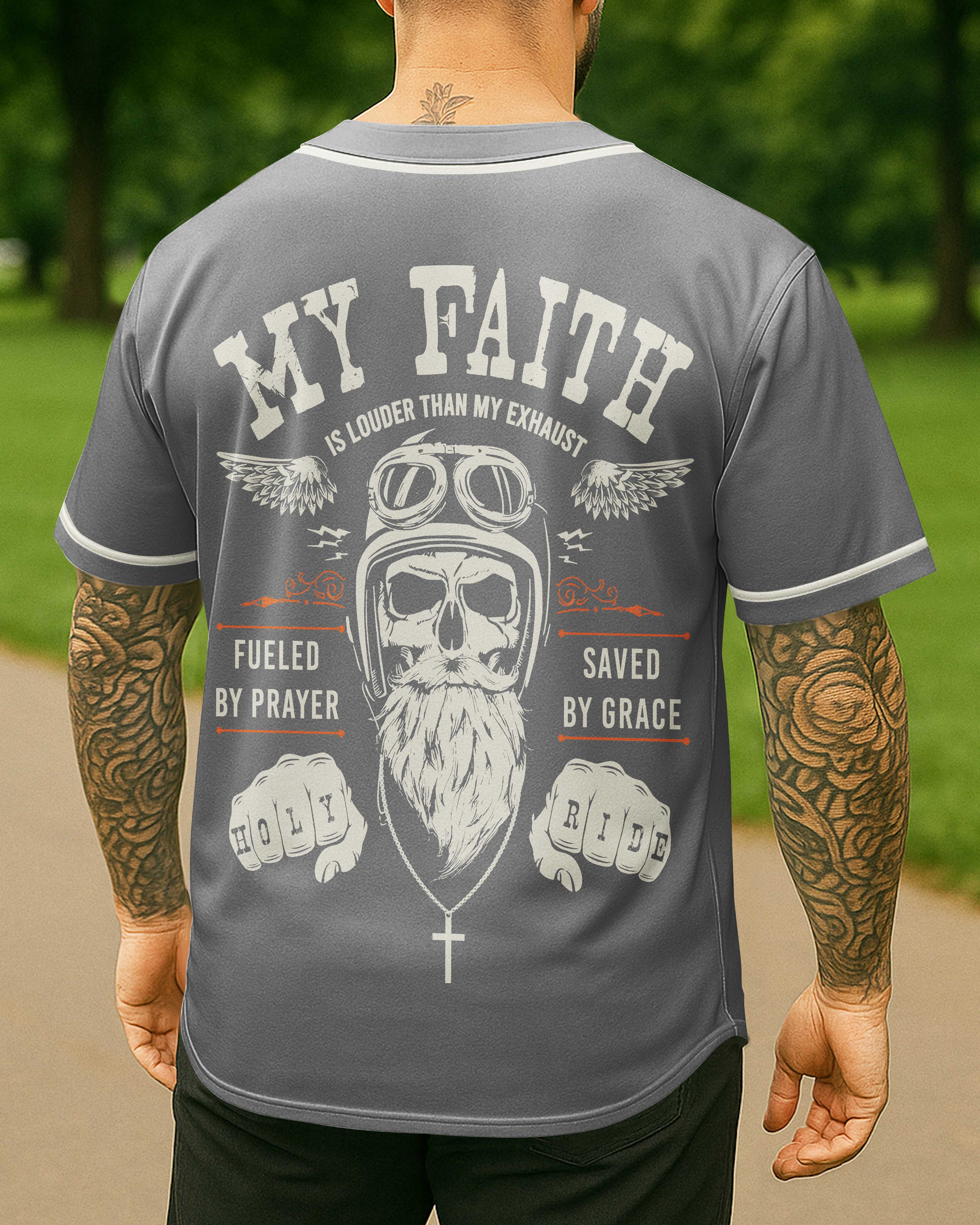 My Faith Is Louder Than My Exhaust All Over Print Jersey