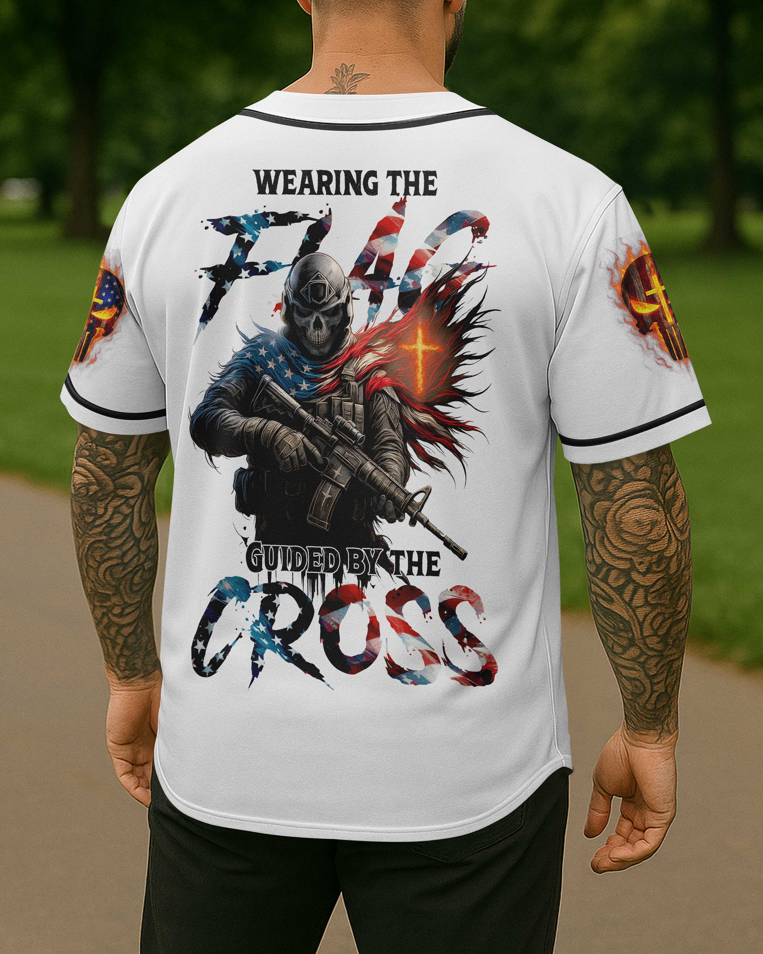 Wearing The Flag Guided By The Cross Jersey