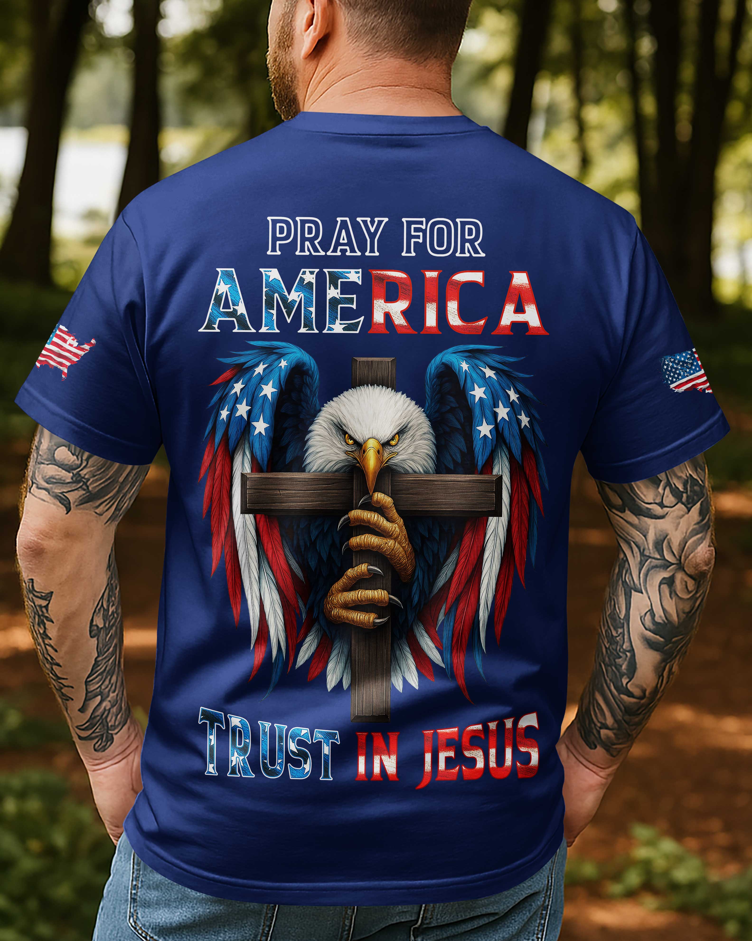 Pray For America Trust In Jesus T-Shirt