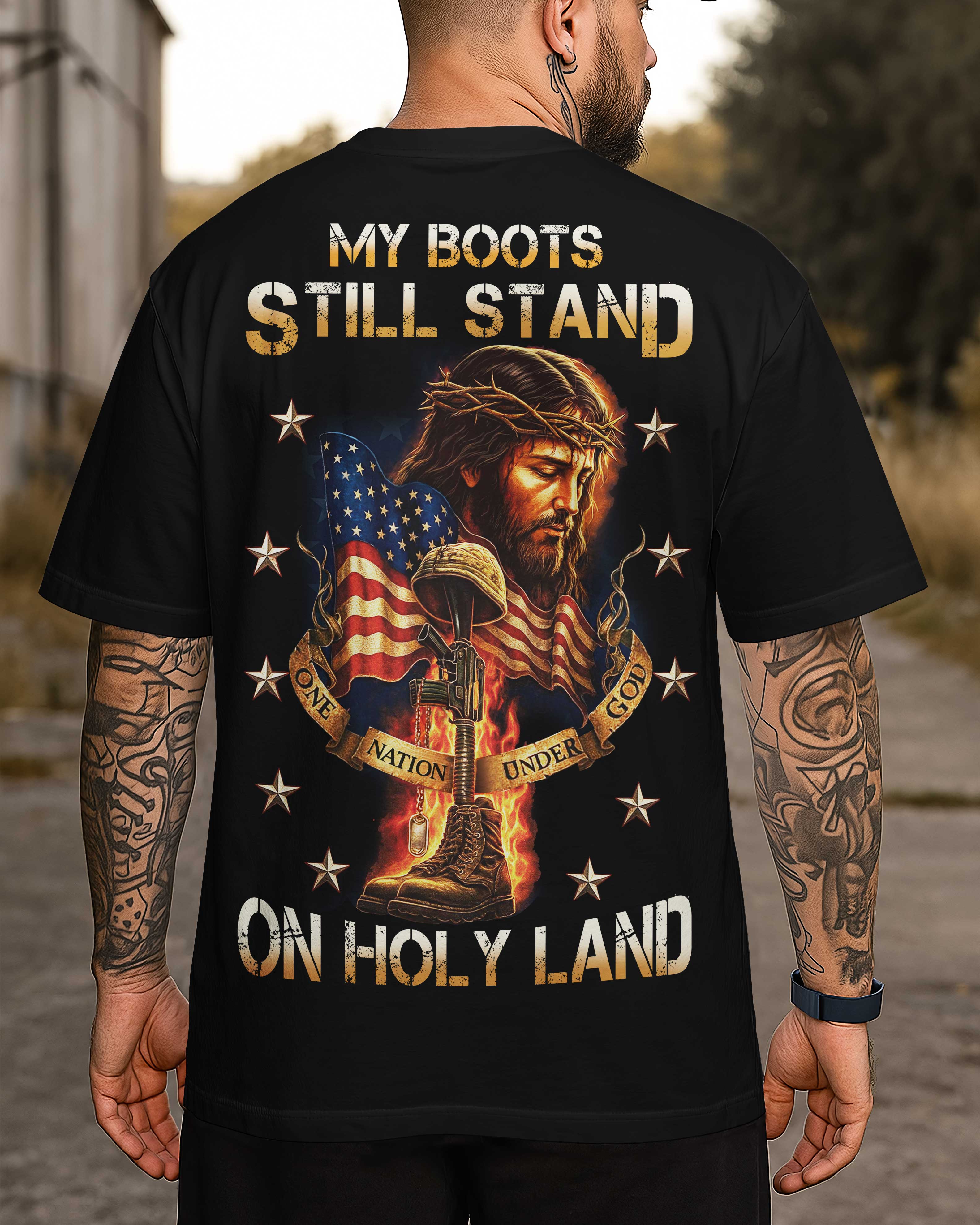 My Boots Still Stand All Over Print T-Shirt