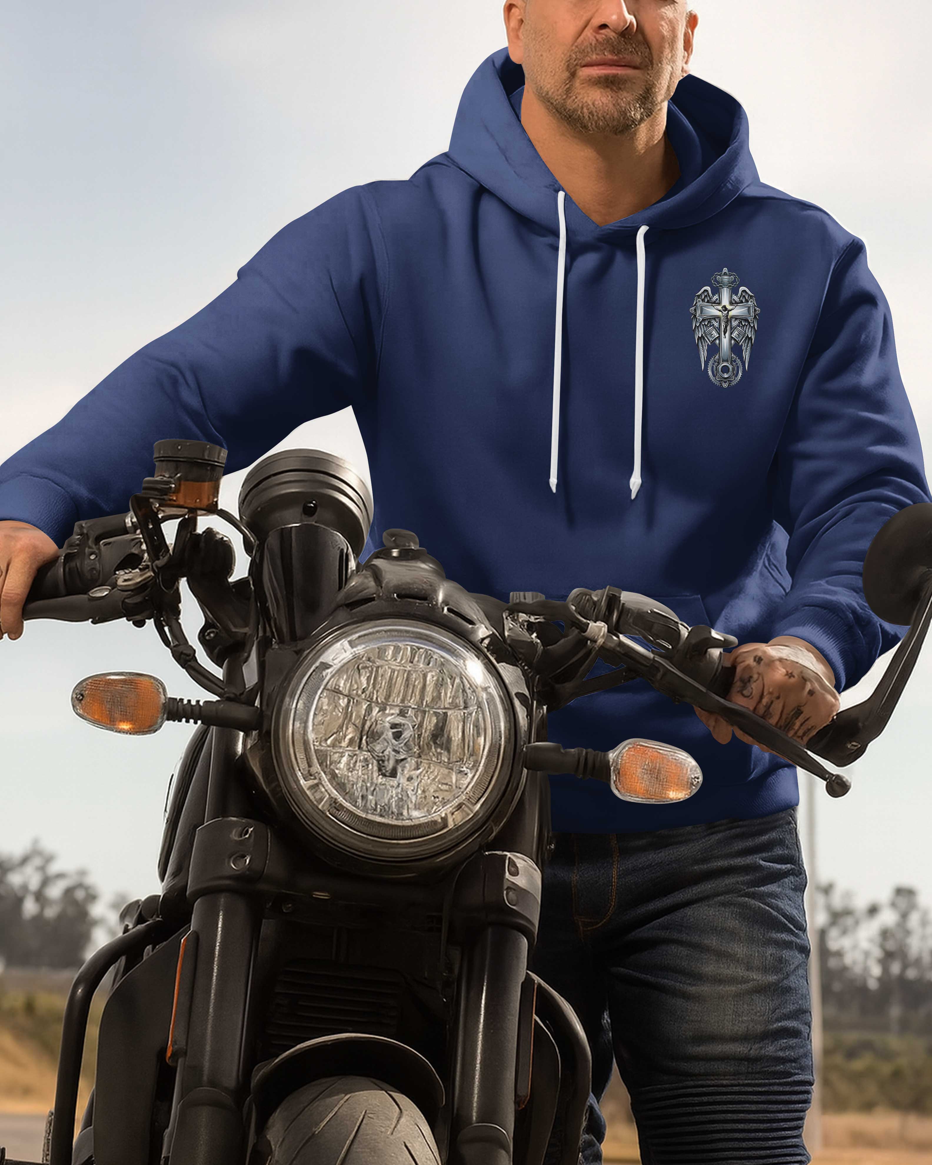 I Am A Simple Man I Like Motorcycles And Believe In Jesus Hoodie