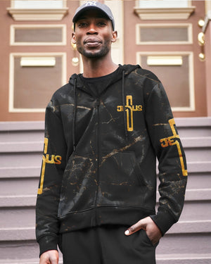 Death Could Not Hold Him All Over Print Zip Hoodie