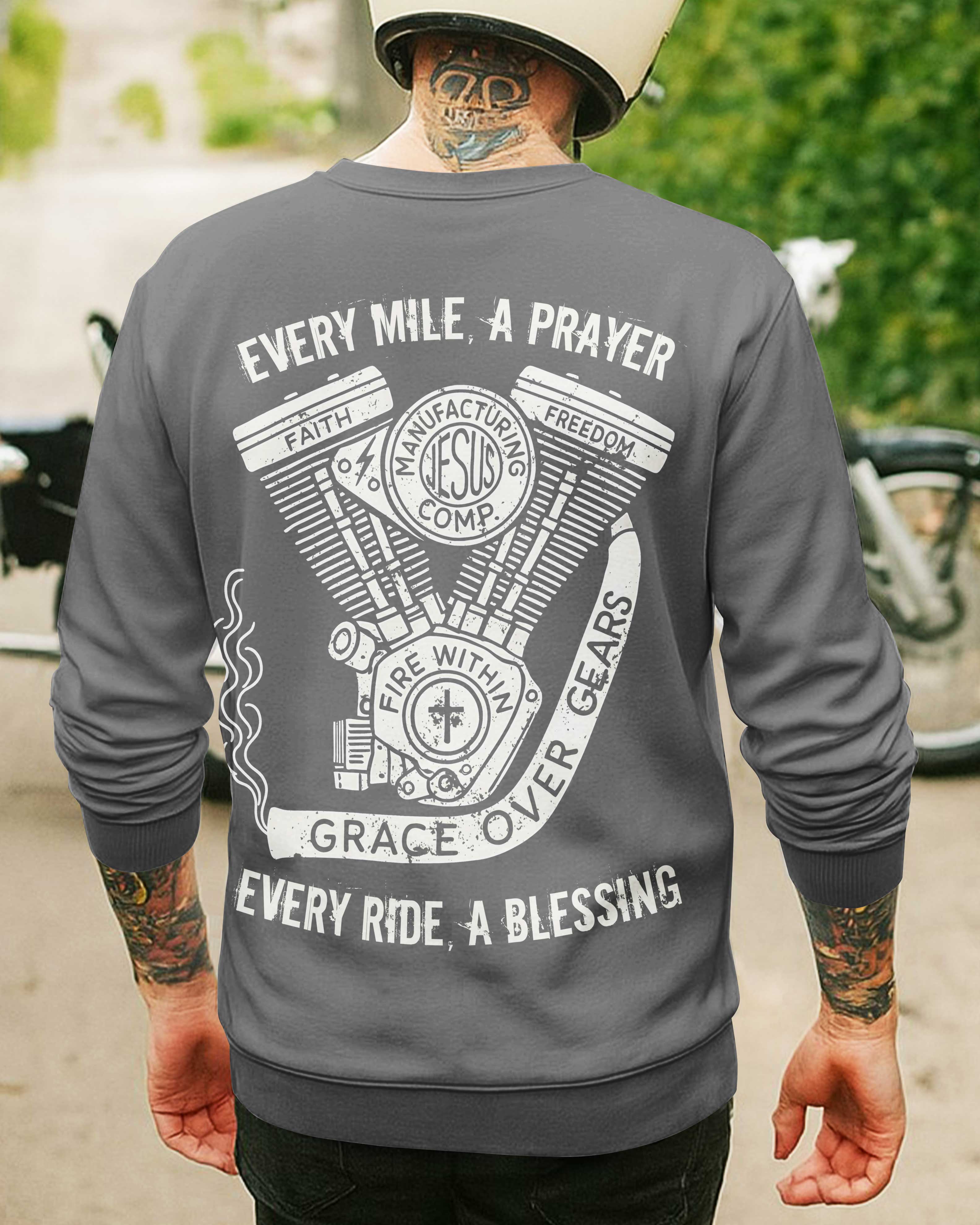 Every Mile A Prayer All Over Print Sweater