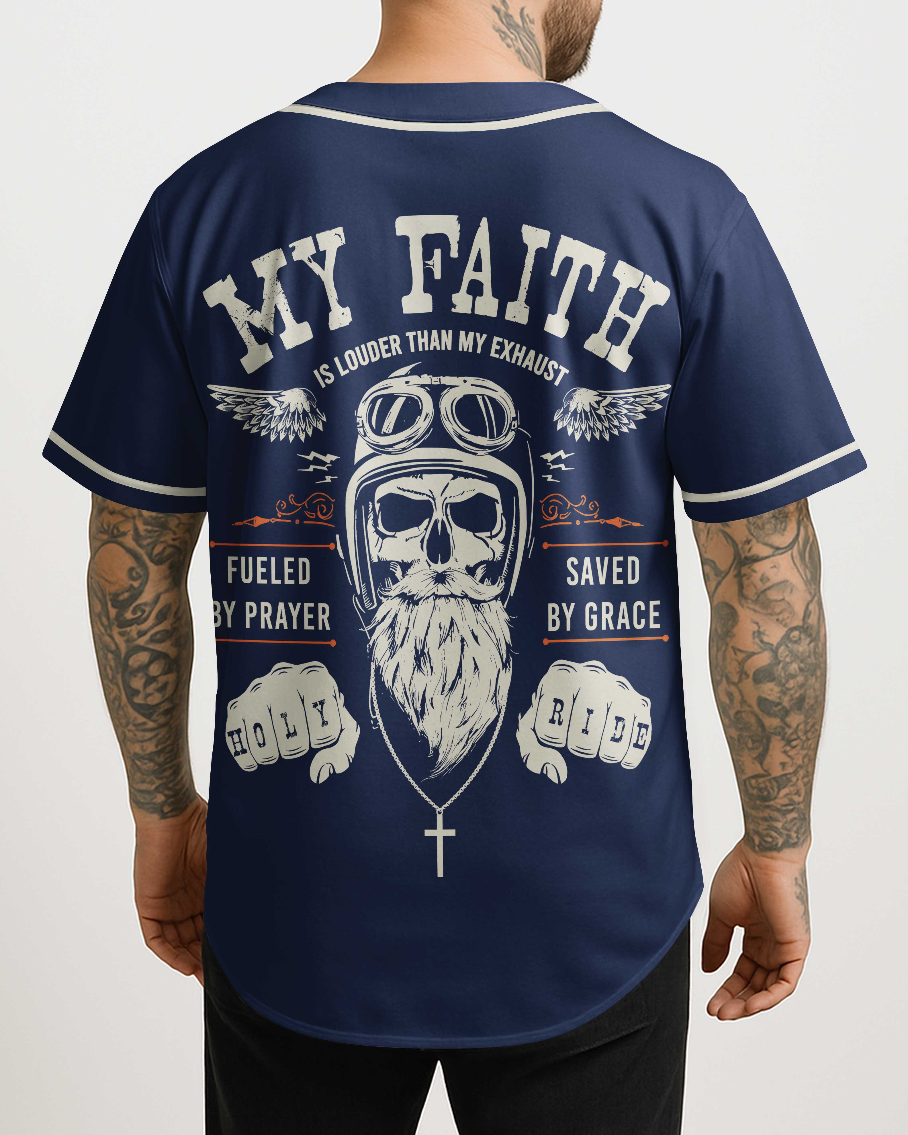 My Faith Is Louder Than My Exhaust All Over Print Jersey