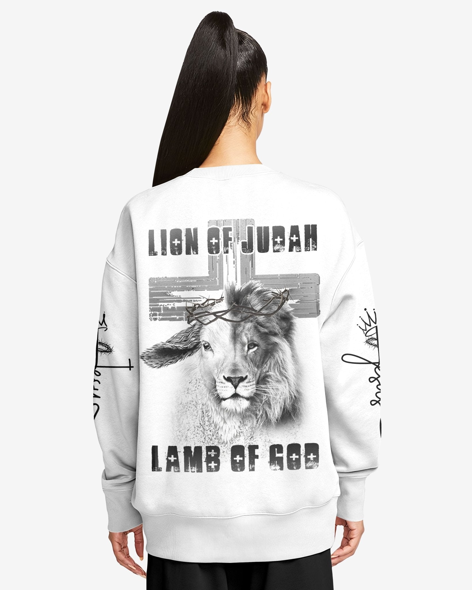 Lion Of Judah Lamb Of God All Over Print Sweater