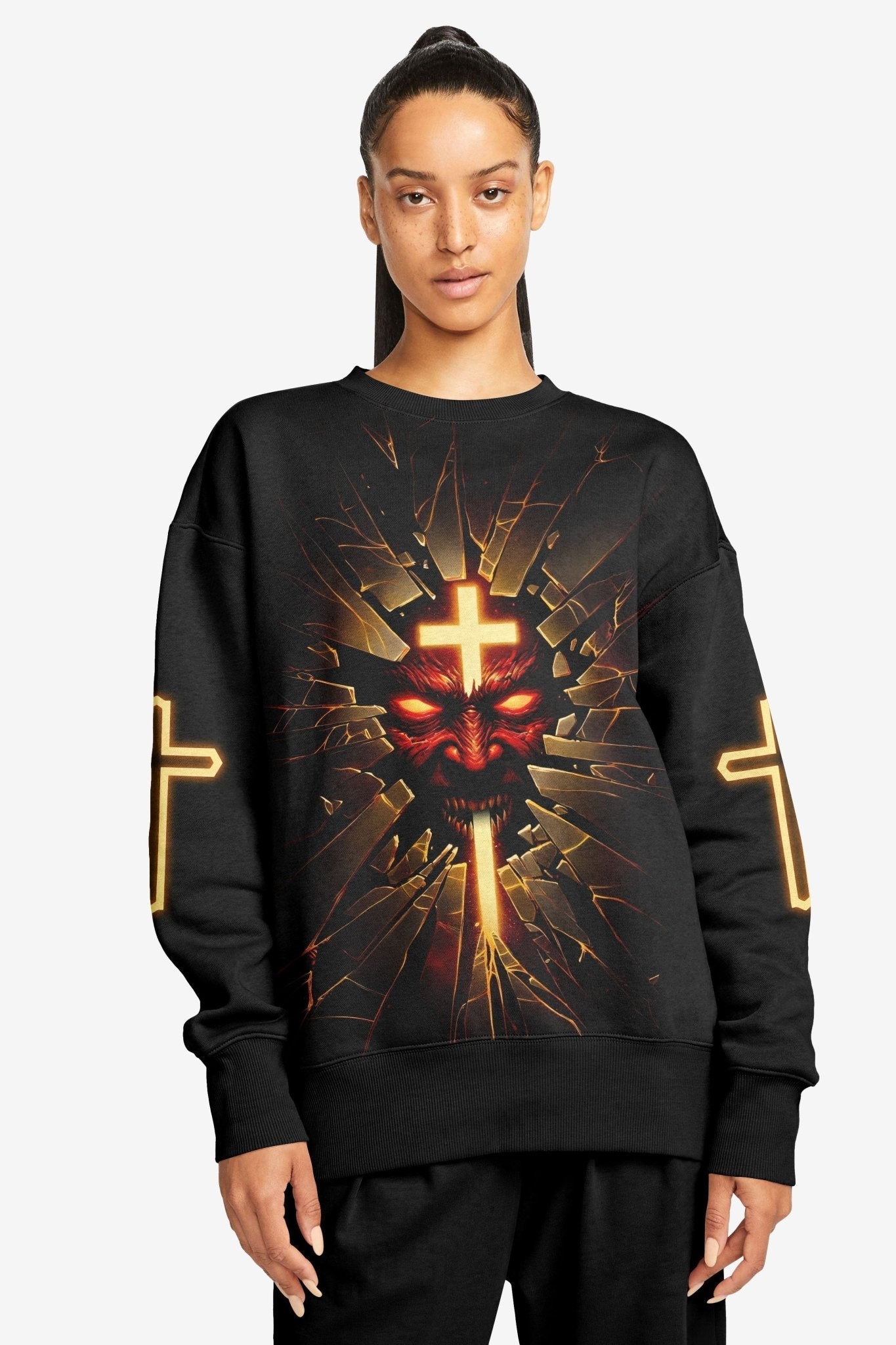 The Devil Is A Liar All Over Print Sweater