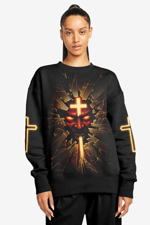 The Devil Is A Liar All Over Print Sweater