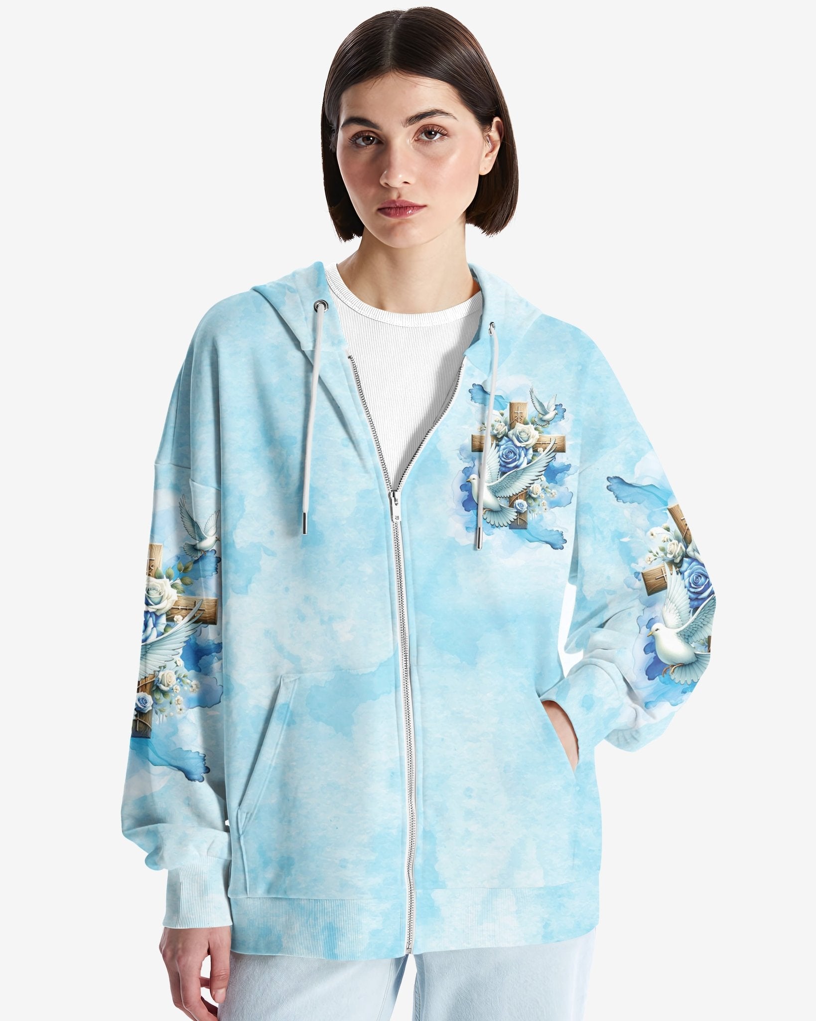 Lord Stood With Me And Gave Me Strength All Over Print Zip Hoodie