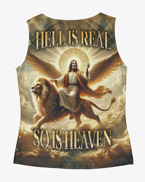Hell Is Real So Is Heaven All Over Print V-neck Tank Top