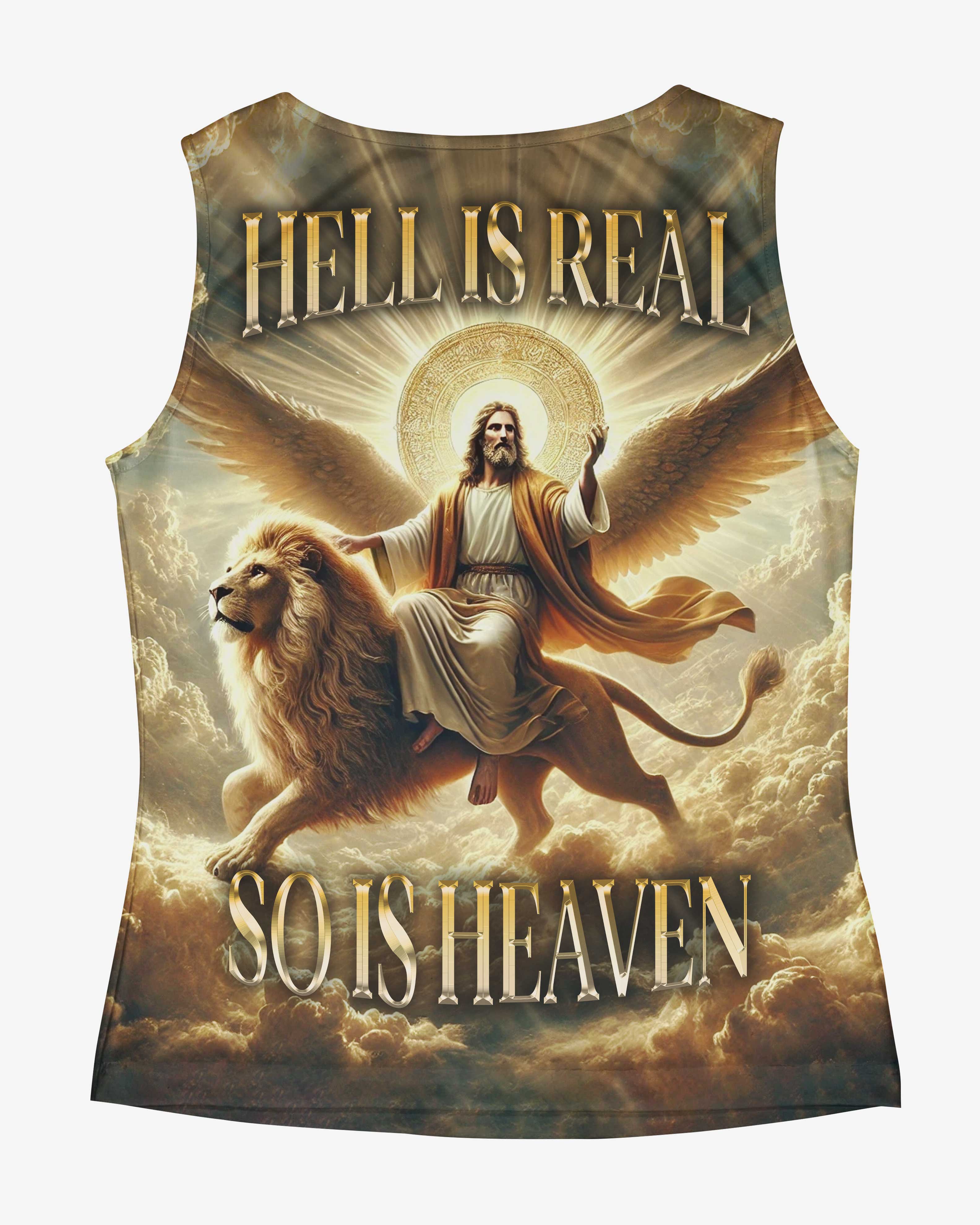 Hell Is Real So Is Heaven All Over Print V-neck Tank Top