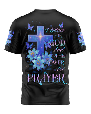 I Believe In God And The Power Of Prayer All Over Print T-Shirt