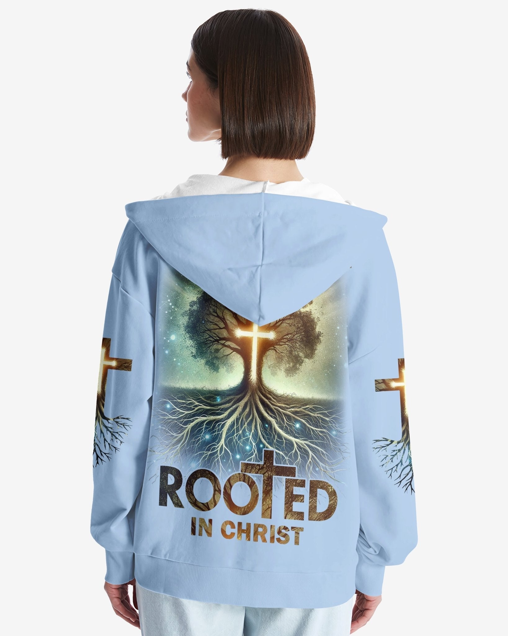 Woman Of Faith Rooted In Christ All Over Print Zip Hoodie