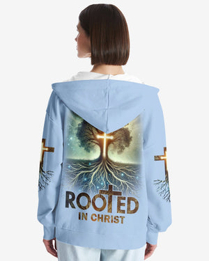 Woman Of Faith Rooted In Christ All Over Print Zip Hoodie