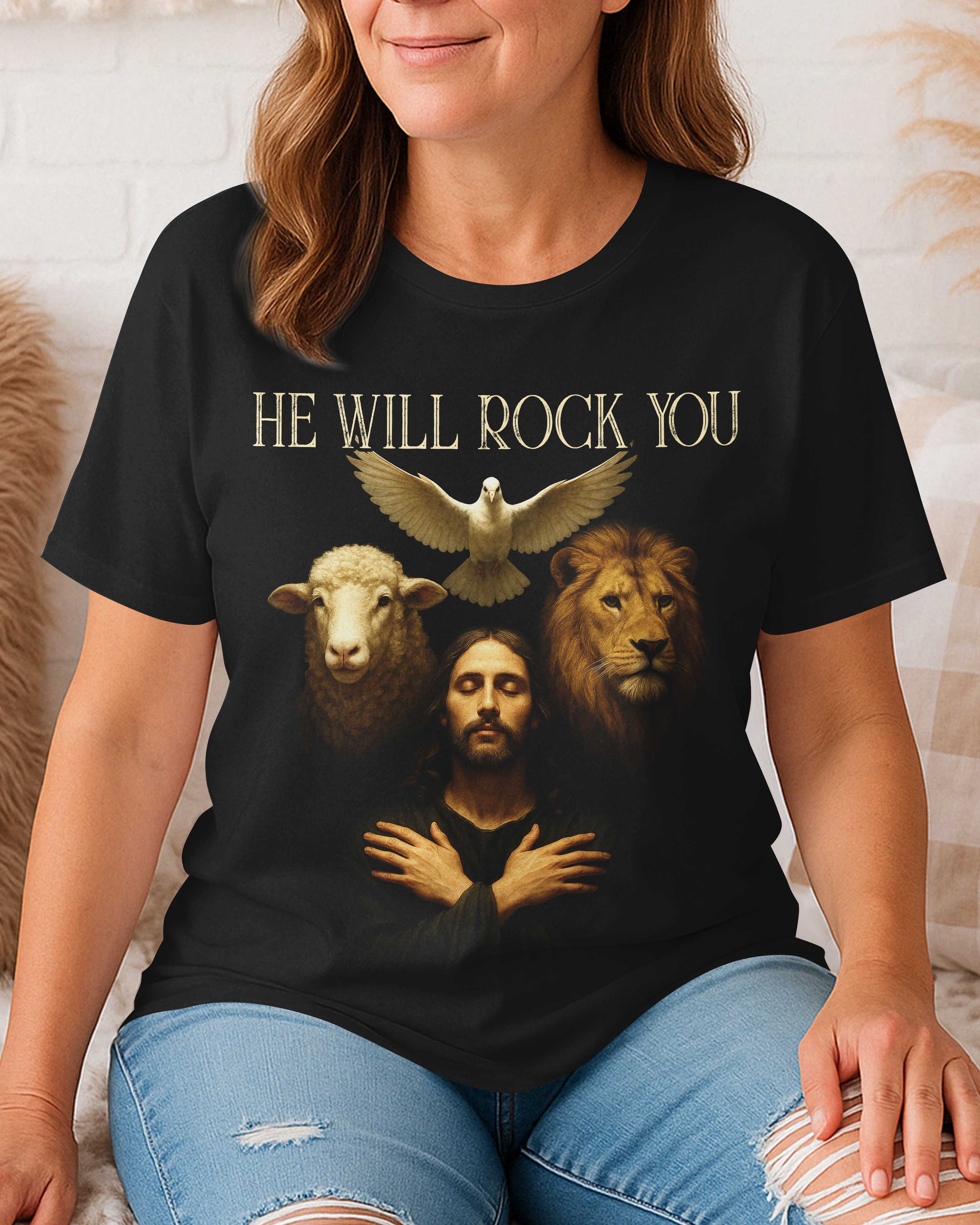 He Will Rock You All Over Print T-Shirt