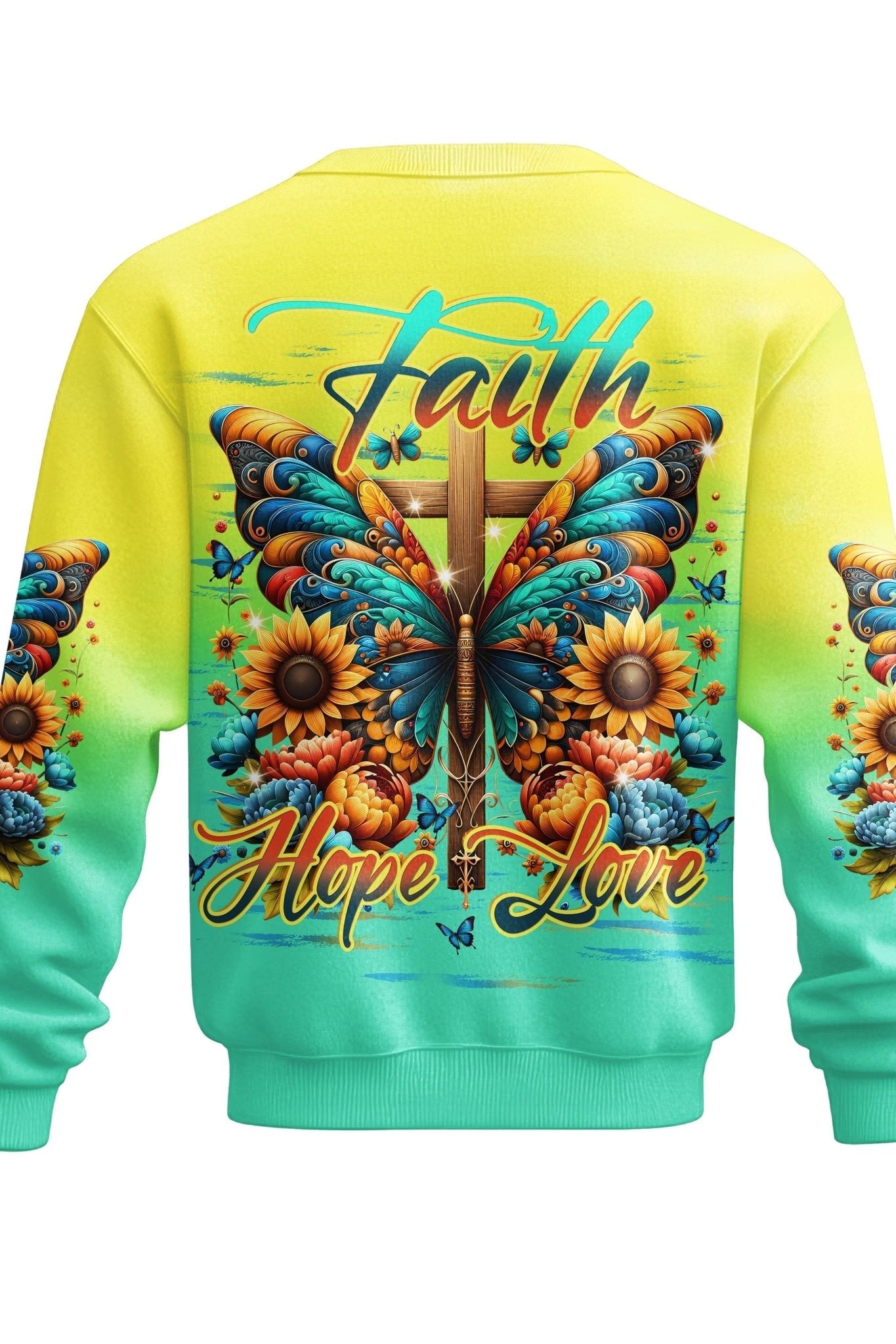 Faith Hope Love All Over Print Sweater