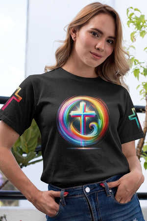 Rooted In Christ Jesus Is Light All Over Print T-shirt