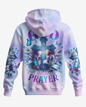 God And The Power Of Prayer All Over Print Zip Hoodie