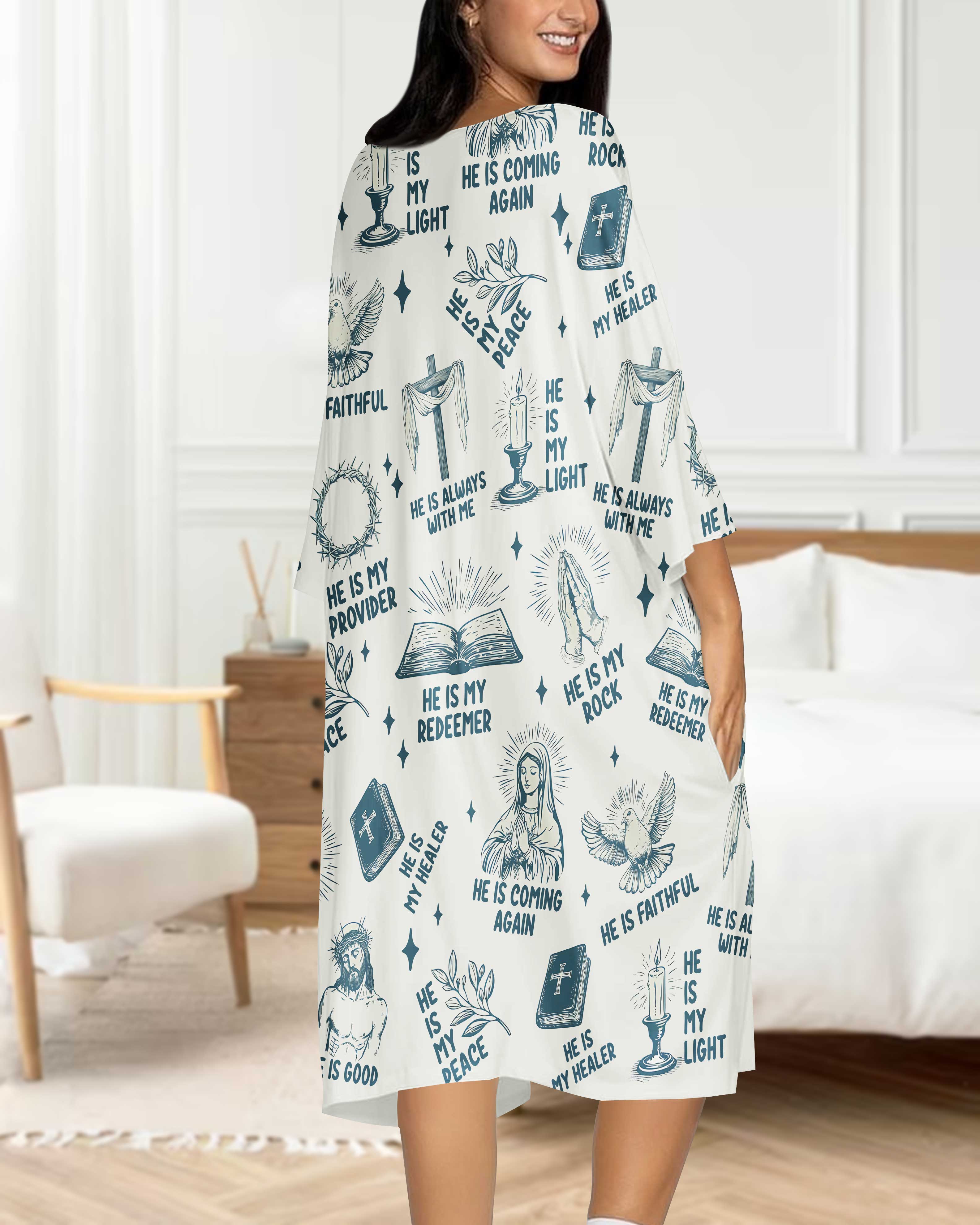 Let Me Tell You About My Jesus All Over Print Sleep Tee