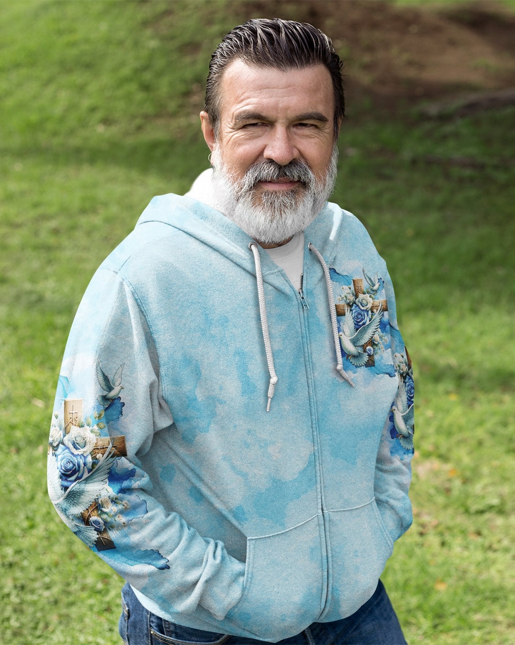 Lord Stood With Me And Gave Me Strength All Over Print Zip Hoodie