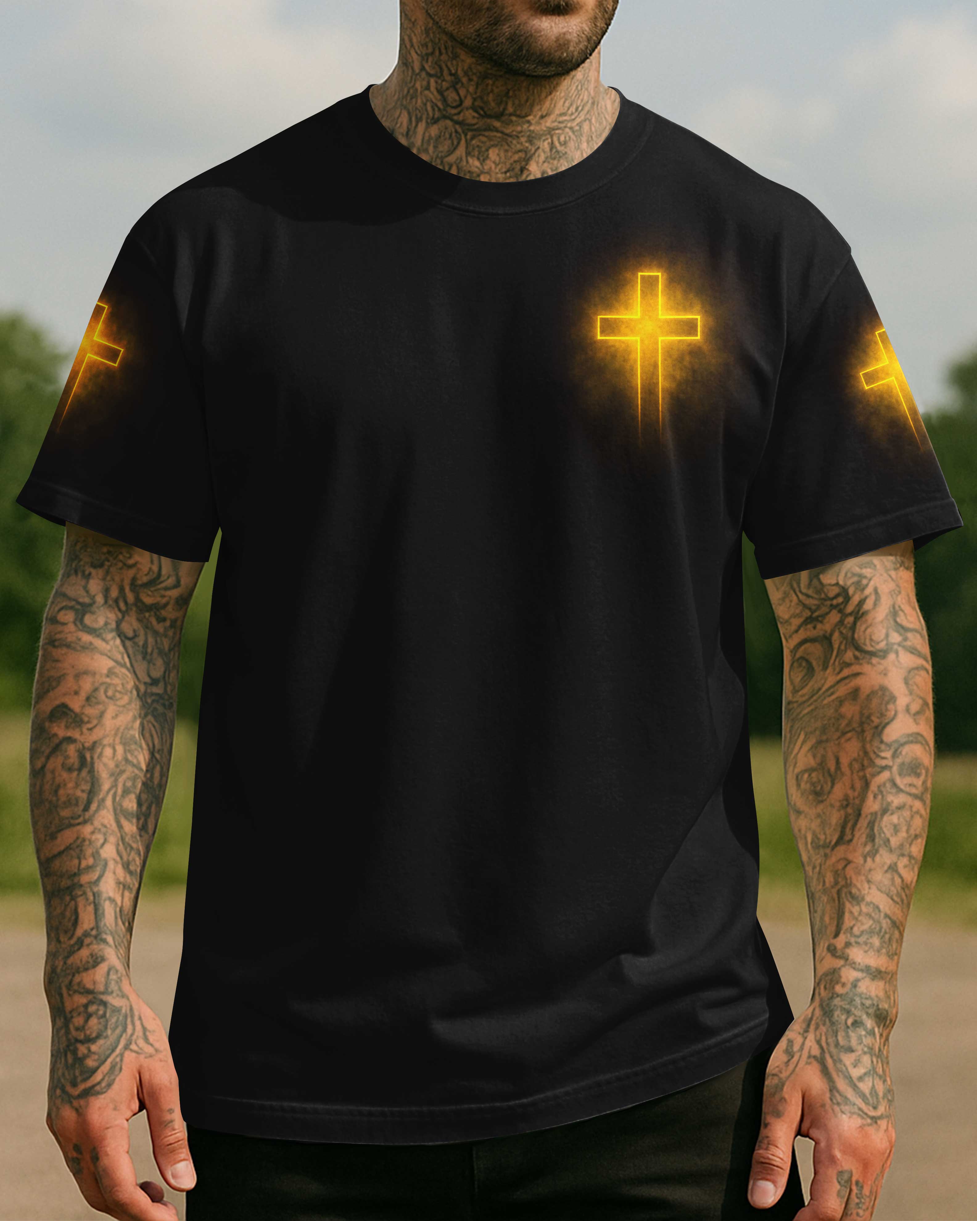 Only Two Defining Forces: Jesus Chris and t The Veteran All Over Print T-Shirt