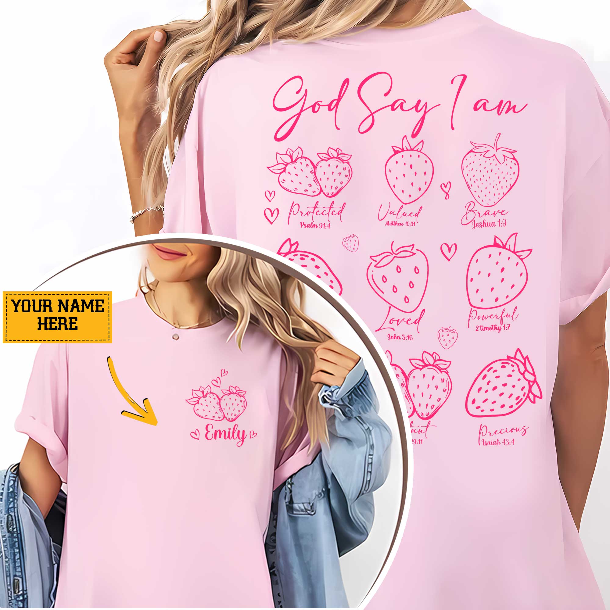 God Say I Am Protected Valued Brave Unique Loved Powerful Important Precious T-Shirt