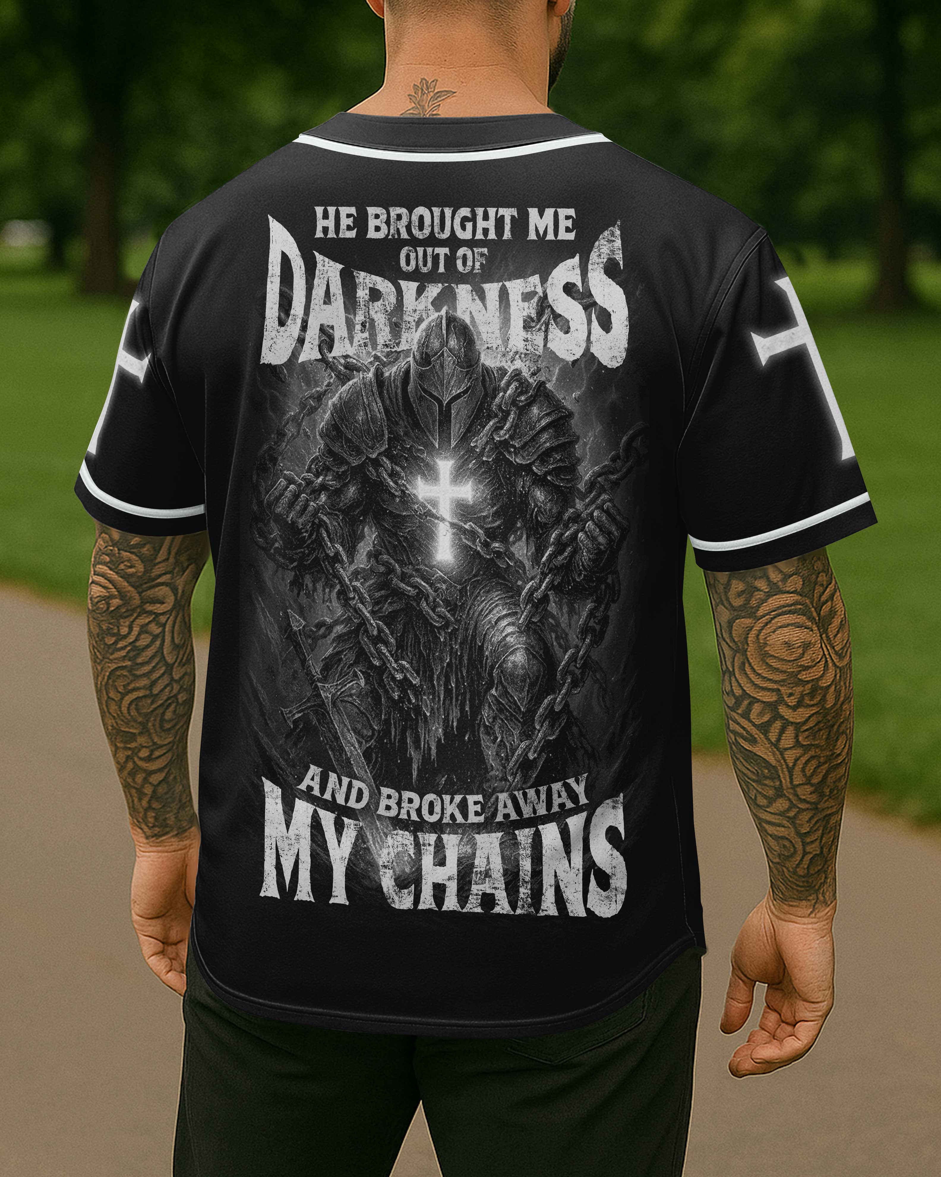 He Brought Me Out Of Darkness All Over Print Jersey