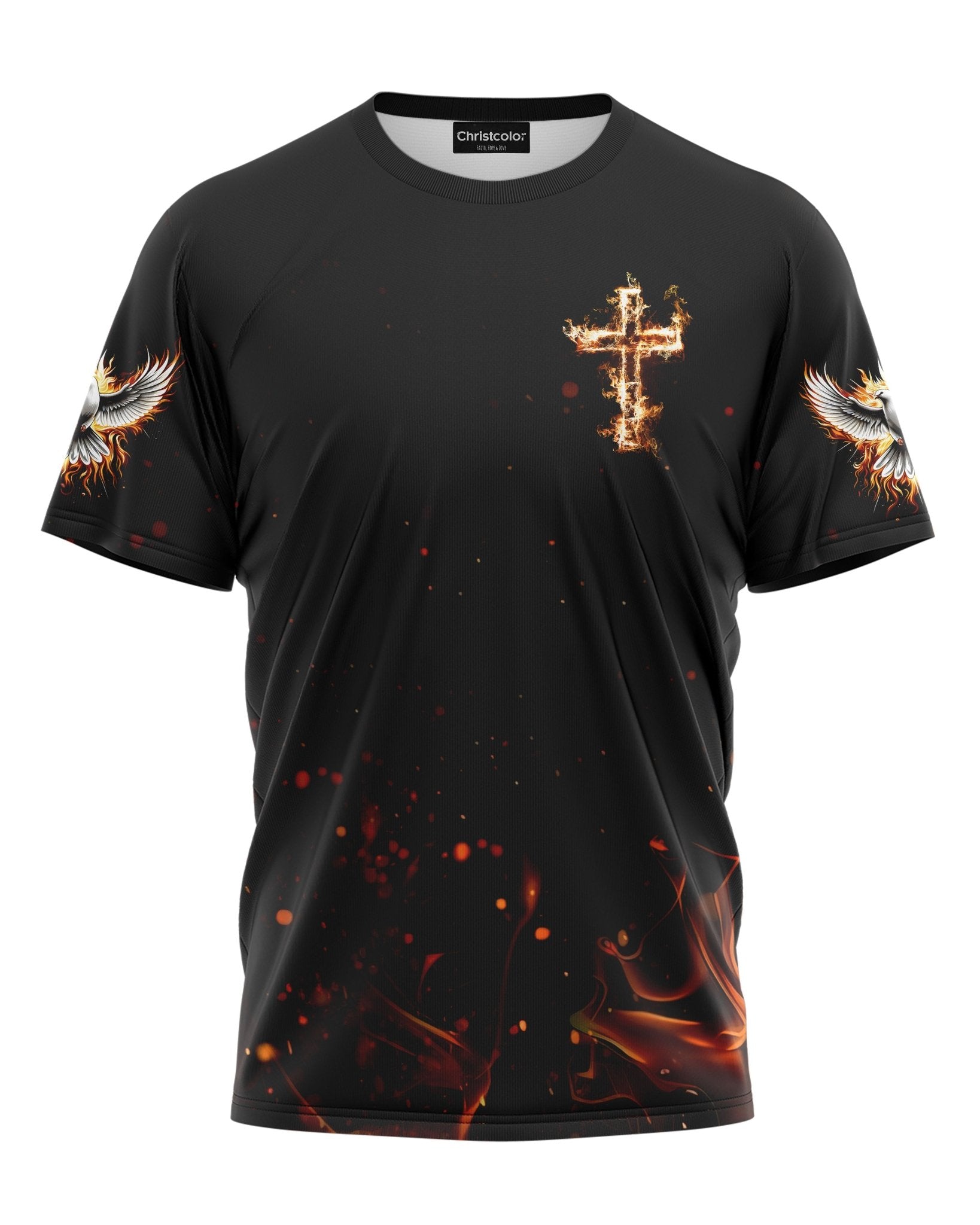 Baptized In Fire Matthew 3:11 All Over Print T-shirt
