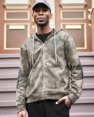 Rooted In Christ All Over Print Zip Hoodie